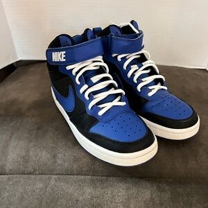 Nike Kids Blue and Black High-Top Sneakers
